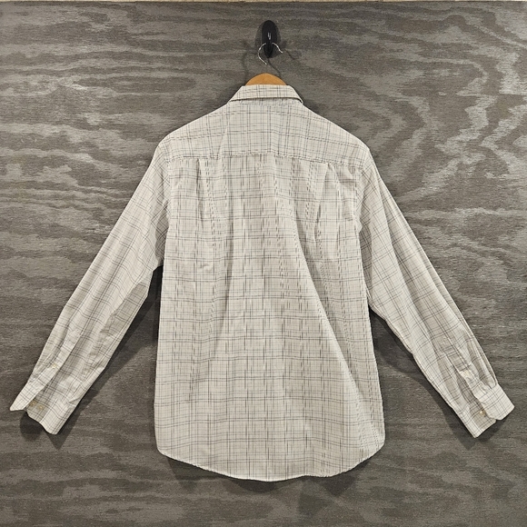 Van Heusen SZ M 15/15.5 Collared Long Sleeve Button Down White Blue Stripe Shirt - Picture 2 of 9